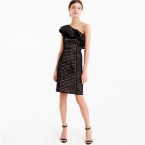 J. Crew One Shoulder Eyelet Dress Size 000